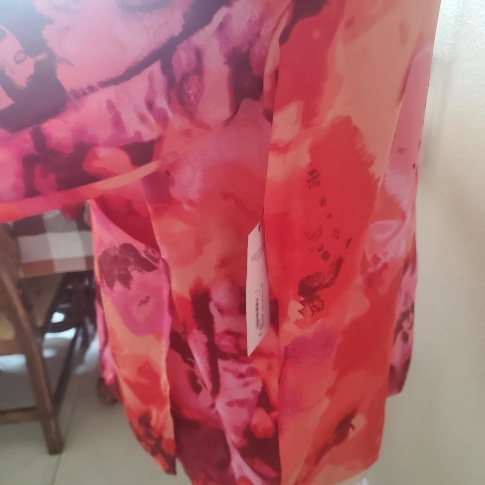 Worthington Floral Wrap Blouse - Pink and Red - Picture 6 of 9